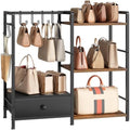 HOOBRO Purse Organizer Rack for Closet, 3-Tier Handbag Storage Stand by HOOBRO