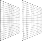 PATIKIL Wire Grid Panels Gridwall Panel 39" x 35" Black 2Pcs by PATIKIL