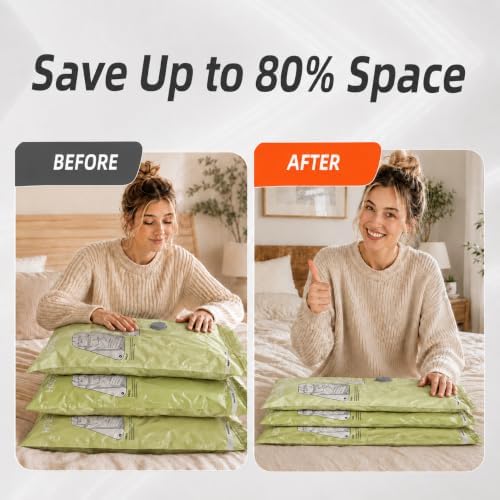 HOUSE DAY Vacuum Storage Bags for Travel 15-Pack, Premium Space Saver Bags - Image 5