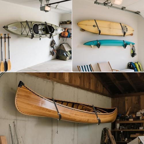 Kayak Storage Rack 120LB Wall Mounted Kayak Hook - Image 7
