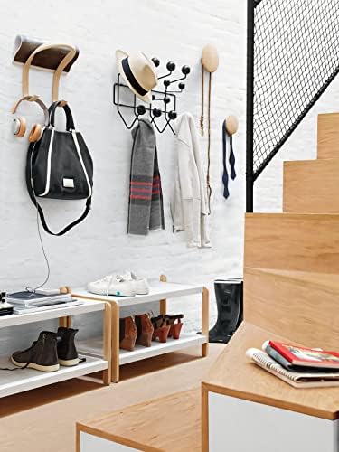 SHISEDECO Classic Mid Century Modern Hang it All Coat Rack Wall Mount Black - Image 6