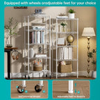 SINGAYE 5 Shelves Storage Shelf Wire Shelving Unit Metal Adjustable Wheels - Image 4