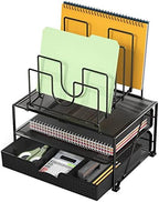 Deco Brothers Desktop File Organizer with Double Tray and 5 Folder Stand - Image 4