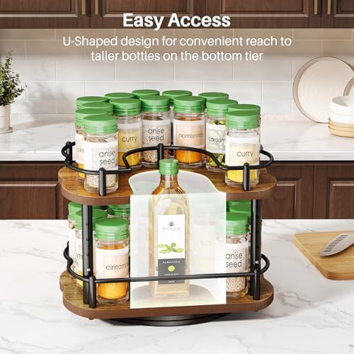 SNTD Spice Organization for Cabinet, Lazy Susan Spice Rack, 10 in - Image 5