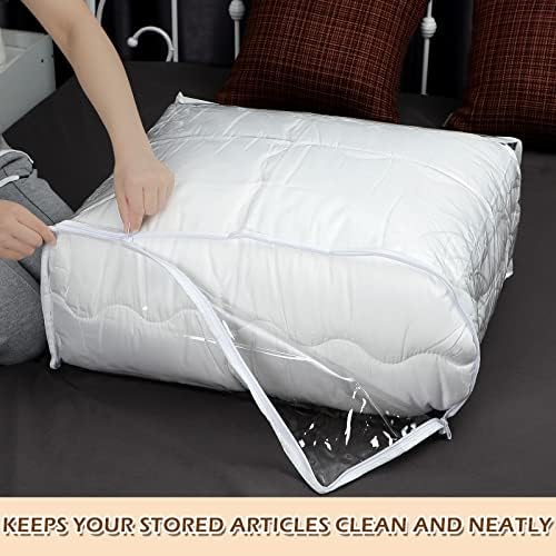 Shappy 6 Packs Clear Plastic Storage Bags with Zipper, 24 x 20 x 11 Inch - Image 4