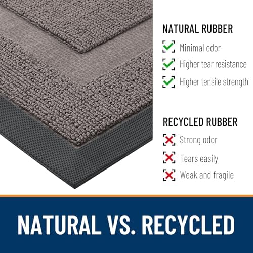 OLANLY Front Door Mat Outside 47x32, All-Season Heavy-Duty Rubber Doormat - Image 3