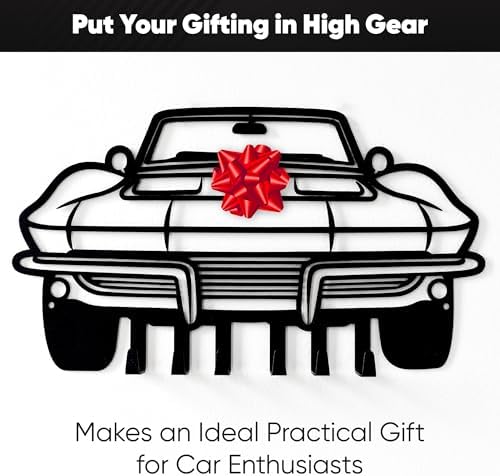 MOOH Metal Automotive Key Holder with 6 Hooks - Unique Wall Mounted Car Lovers Gifts for Men & Women - Cool Man Cave Decor - Image 6