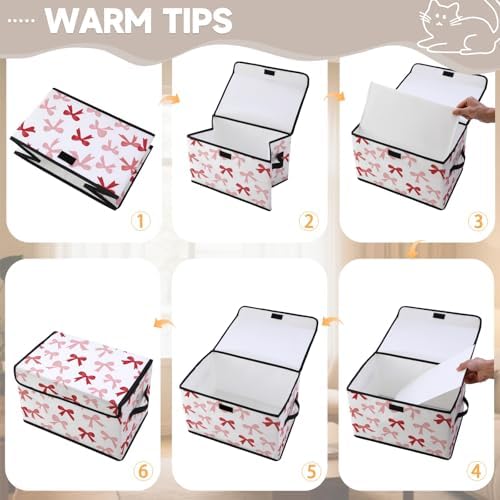 Stackable Storage Bins with Lids,Closet Organizers Fabric Box for Home and Office,Blanket Clothes Organizers,Under Bed Storage Containers 3 Pack - Image 3