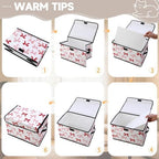 Stackable Storage Bins with Lids,Closet Organizers Fabric Box for Home and Office,Blanket Clothes Organizers,Under Bed Storage Containers 3 Pack - Image 3