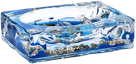 LOCCO DECOR 5 Piece Acrylic Liquid 3D Floating Motion Bathroom Vanity Accessory Set Shell - Image 6