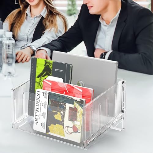 File Sorter Organizer, 5 Sections Acrylic Letter Tray 2 Pack - Image 7