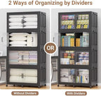 BROVIEW 800Qt Stackable Storage Bins with Lid for Room Closet, 4Pack,Black - Image 5