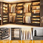 Aheaplus Closet System with 12 Drawers, 8.5-11.5Ft Closet Organizer System - Image 3