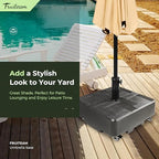 FRUITEAM 120 LBS Fillable Mobile Umbrella Base with Wheels - Image 7