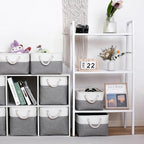 11 Inch 6 Pack Cube Storage Bins with Handles - Image 3