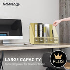 DALTACK 5-Slot Magazine File Holder, Metal Binder Holder, Gold - Image 2