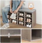 HOOBRO Shoe Storage Bench with Cushion, 39.4" L Entryway Bench - Image 6
