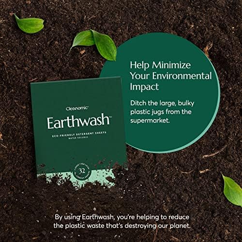 Earthwash Laundry Detergent Sheets (Up To 192 Loads) 96 Scent Free Sustainable Sanitizer Strips - Ideal for Travel & Home Liquidless Laundry by Cleanomic - Image 6