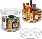 Sorbus Lazy Susan Organizer, Clear Turntable Organizer (2 Flat + 2 Tiered) by Sorbus