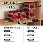 Simple Houseware 2-Pack Stackable Beverage Soda Can Dispenser Rack, Chrome - Image 3