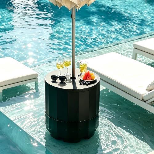 NicBex 2 in 1 Umbrella Stand Table with 1.5 Inch Hole, Black - Image 4