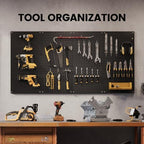 Metal Pegboard Tool Organizer, 12 x 24 in, 30 lb Capacity, 4 Pack - Image 6