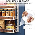 8 Tier Over The Door Pantry Orangizer 2 IN 1 Wall Mounted or Hanging Spice Rack with Adjustable Wood Basket,Heavy Duty Seasoning Storage Shelf for Kitchen Pantry and Bathroom - Image 5