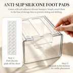 6 Pack Clear Stackable Storage Drawers Bathroom Makeup Organizer Bins - Image 4