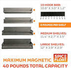 Houseify Spice Float Magnetic Spice Racks, Set of 4, Black - Image 2