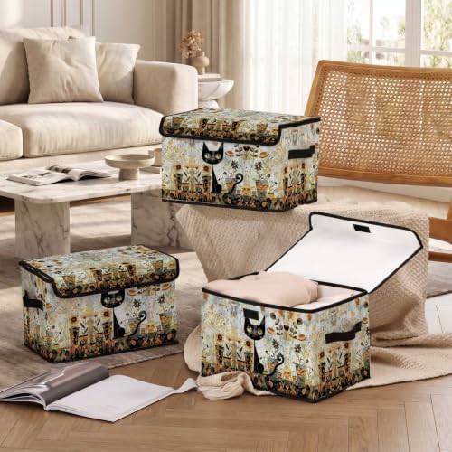 Fabric Storage Bins with Lids,Under Bed Storage Containers 3Pack - Image 5