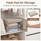 StorageWorks Fabric Storage Bins with Lids, Large Closet Storage Bins - Image 4