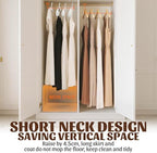 24-Pack White Plastic Short Neck Hangers for Closet Organization - Image 2
