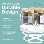 Home Intuition Round Plastic Lazy Susan Turntable Food Storage Container for Kitchen (5 Removable Bin, 2 Pack) - Image 7