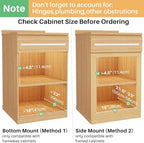 2Pack Pull Out Cabinet Organizer, Soft Close Wooden Slide Out Drawers for Pots, Full-extension Roll Out Shelves for Kitchen Cabinets, Pantry Organization, Bottom and Side Mount(15"W X 21"D x 3.4''H) - Image 3