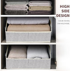 Homsorout Closet Organizers Bins 6 Packs - Large Closet Shelf Organizer with Handles, Fabric Trapezoid Storage Bins, Collapsible Storage Cubes for Clothes, Towels, Light Gray - Image 5