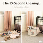 Elephant Baby Storage Basket for Girls, Cotton Rope Nursery Bin, 15x11 in - Image 5