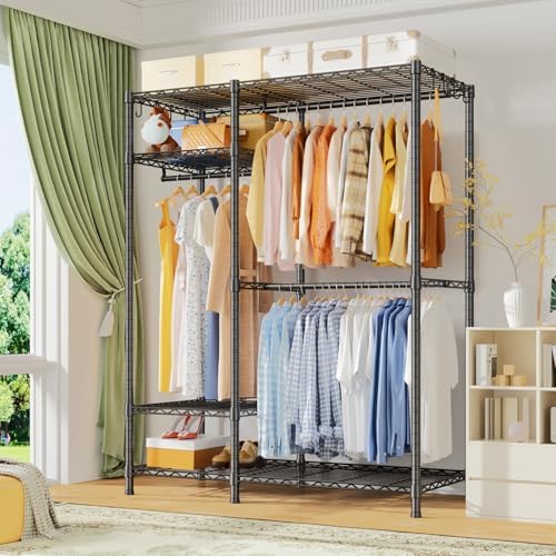 Ulif F7 Medium Clothes Rack, Clothing Racks for Hanging Clothes, Black - Image 2