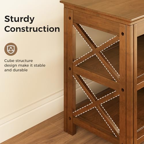 Bamworld Shoe Rack Bench with Storage 3 Tier Bamboo Shoe Bench Entryway Rustic Solid Wood Entryway Bench (X-Brown,31.5") - Image 5