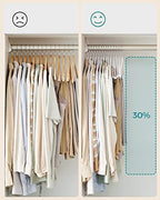 SONGMICS 30-Pack Pants Hangers, Velvet Hanger with Adjustable Clips - Image 4