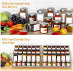 BOIVSHI 4 Tier Spice Rack for Cabinet, Depth Adjustable Spicy Shelf,Gray - Image 3