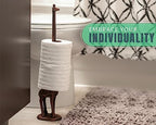 Comfify Copper with Black Giraffe Paper Towel & Toilet Paper Stand – 18.9" - Image 4