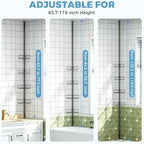 Urackify Corner Shower Caddy Tension Pole 4 Tier Shower Organizer, Black - Image 5