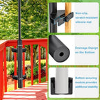 Dolibest Heavy-Duty Patio Umbrella Holder, Deck Mount Umbrella Holder & 3 Sleeves Fits 1-1.9" Poles, Outdoor Umbrella Railing Mount, Attaches to Railing Maximizing Outdoor Patio Space & Shade, Black - Image 4