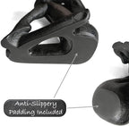 Ambipolar Yoga-Style Black Decorative Bookends, Resin Book Stand to Hold Books Heavy Duty, Book Stoppers for Home Decor, Office Desk, Living Room Decor. Black. Book Ends for Shelf - Image 3