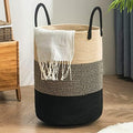 YOUDENOVA Woven Laundry Hamper Basket, 72L Tall Laundry Basket-Black&Brown by YOUDENOVA