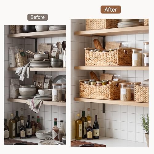StorageWorks Extra Large Wicker Baskets with Handles, Hyacinth Basket,1Pack - Image 3