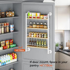 IBUYKE 4 Tier Spice Rack Wall Mount for Kitchen,Natural TLJ016R - Image 4