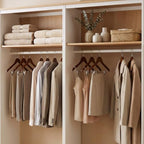 HOUSE DAY Wooden Hangers with Clips 12 Pack, Suit and Pants Hangers, Walnut - Image 6