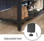 VASAGLE Shoe Bench, Padded Storage Bench with Mesh Shelf - Image 6