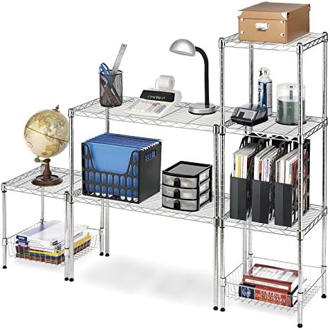 Whitmor 2-Wire Shelving Unit, Metal Storage Shelves, Stacking Shelf with Basket, Easy Assembly Home Organizer for Pantry, Kitchen, Garage, Plant - Image 4